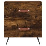 vidaXL Table de chevet chêne fumé 40x35x47 5 cm bois d’ingénierie
