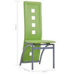 vidaXL Chaises à manger lot de 2 vert similicuir
