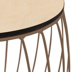 vidaXL Ensemble de table basse Contreplaqué de peuplier Fer 3 Pièces