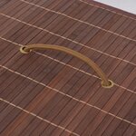vidaXL Panier à linge rectangulaire Bambou Marron