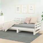 vidaXL Lit coulissant Blanc Bois de pin solide 2x(90x200) cm