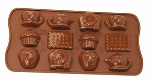 Moule en silicone pour Chocolat Tea Time - Silikomart