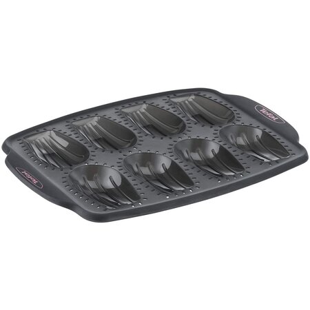 Moule crispybake 100  silicone 8 madeleines 29 x 21 cm noir tefal