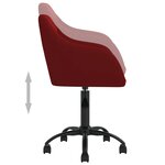 vidaXL Chaises à manger pivotantes lot de 2 rouge bordeaux velours