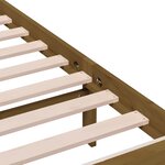 vidaXL Cadre de lit Marron miel Bois massif 150x200 cm Très grand