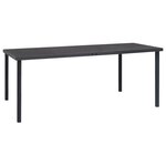 vidaXL Mobilier de salle à manger d'extérieur 9 Pièces Acier Anthracite