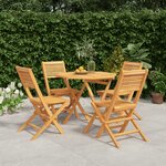 vidaXL Ensemble à dîner de jardin 5 Pièces Bois de teck massif