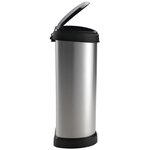 Curver poubelle tactile deco 40 l argenté 240641