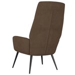 vidaXL Chaise de relaxation Marron Similicuir daim