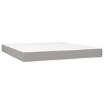 vidaXL Lit à sommier tapissier avec matelas Gris clair 160x200cm Tissu