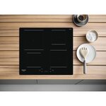 Table de cuisson induction - hotpoint - 4 foyers - l60 cm - hq5660sne - 7200 w - rêvetement verre noir