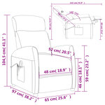 vidaXL Fauteuil de massage Cappuccino Similicuir