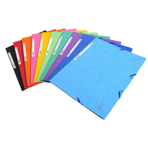 Chemises À Élastiques Carte Lustrée 3 Rabats - X 50 - Exacompta
