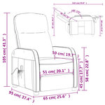 vidaXL Fauteuil de massage Anthracite Similicuir