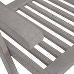 vidaXL Chaises inclinables de jardin avec coussins 8 Pièces Gris Acacia