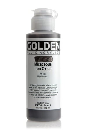 Peinture Acrylic FLUIDS Golden IV 119ml Iridescent Oxyde Fer Mica.