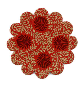 PAPERTREE MONSOON Set de 6 sous-verre Rouge /Bordeaux