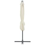 vidaXL Parasol en porte-à-faux avec mât en acier 250 x 250 cm Sable