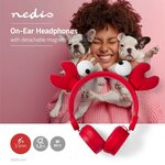 Casque filaire | Câble rond de 1,2 m | Oreillette | Oreilles magnétiques amovibles | Chrissy Crab | Rouge