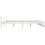 vidaXL Cadre de lit Blanc Bois de pin massif 140x200 cm