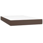 vidaXL Lit à sommier tapissier avec matelas Marron 120x200 cm