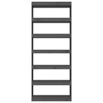 vidaXL Bibliothèque/Séparateur de pièce Gris 80x30x199 5 cm Pin solide