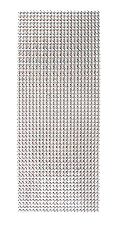 Stickers strass plat argent en bande 0 4 cm