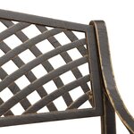 vidaXL Banc de jardin 102 cm Aluminium coulé Bronze