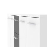 FINLANDEK Buffet bas - Blanc et gris mat - Contemporain - PILVI - L 179 cm