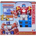 TRANSFORMERS - Optimus Prime Jumbo Jet avec Figurine Bumblebee voiture de course de 11 cm - des 3 ans - 38 cm