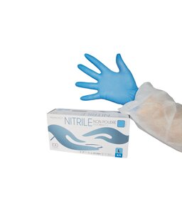 Lot de 150 gants en Nitrile - Taille L - sans latex, sans poudre, pour mécanicien, automobile, nettoyage ou tatouage