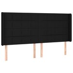 vidaXL Sommier tapissier avec matelas et LED Noir 180x200 cm Tissu