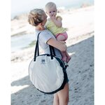 DERYAN Lit d'enfant escamotable Peuter Luxe à moustiquaire Crème