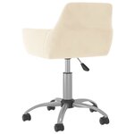 vidaXL Chaises pivotantes à manger lot de 6 Crème Velours