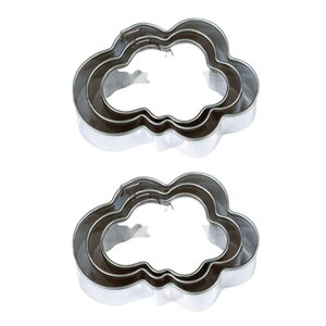 6 mini emporte-pièces en inox - Nuages