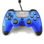 Manette filaire SteelPlay Metaltech Bleue pour PS4