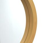 vidaXL Miroir mural avec sangle Doré Ø 45 cm