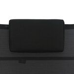 vidaXL Chaise longue Aluminium Textilène Noir