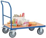 Chariot de poussée 'MultiVario' tube acier Plateau Mélaminé 97 x 51 cm FETRA