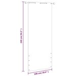 vidaXL Écran de balcon Crème 100x240 cm Tissu Oxford