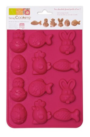 Moule en silicone pour chocolat de Pâques 12 empreintes