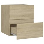 vidaXL Armoire d'évier avec lavabo intégré Chêne sonoma Aggloméré