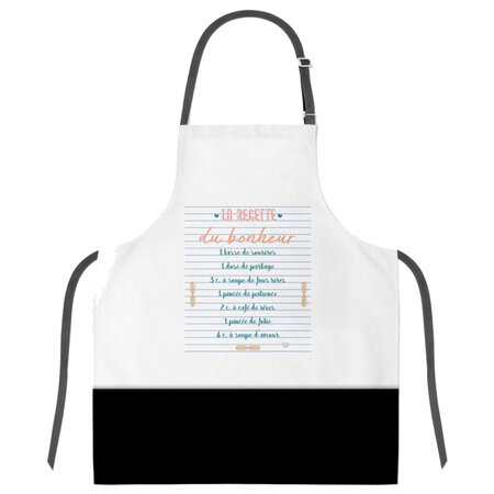 Tablier adulte à nouer - recette bonheur