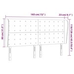 vidaXL Tête de lit avec oreilles Crème 183x23x118/128 cm Similicuir