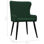 vidaXL Chaises à manger lot de 2 vert velours