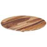 vidaXL Dessus de table Bois solide Rond 15-16 mm 50 cm