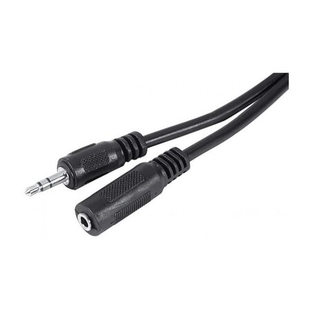 Rallonge stéréo Jack 3.5 mm noire - 5 m GÉNÉRIQUE