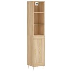 vidaXL Buffet haut Chêne sonoma 34 5x34x180 cm Bois d'ingénierie