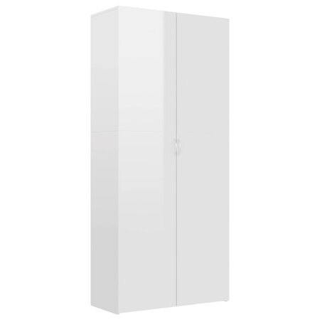 vidaXL Armoire à chaussures Blanc brillant 80x35 5x180 cm Aggloméré