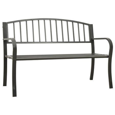vidaXL Banc de jardin 125 cm Acier Gris